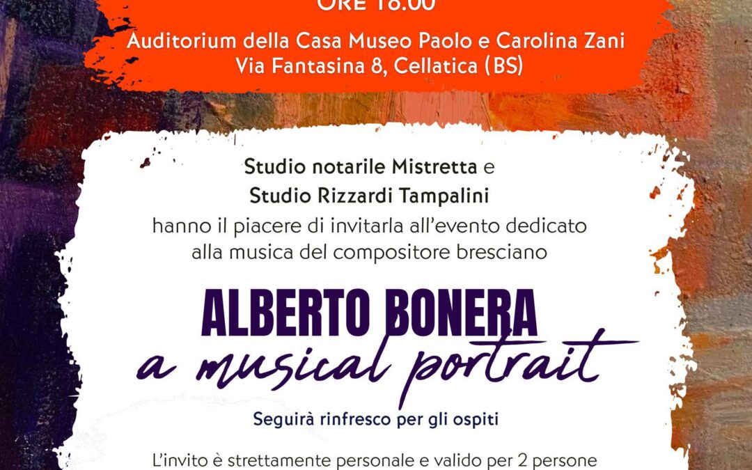 Alberto Bonera – A musical portrait – Fondazione Zani 19 aprile 2024